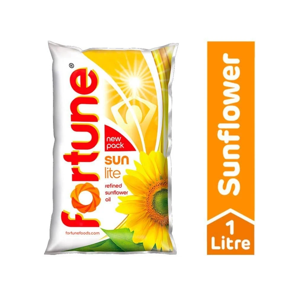 Fortune Sunlite Refined Sunflower Oil 1 Ltr Pouch UDP Market